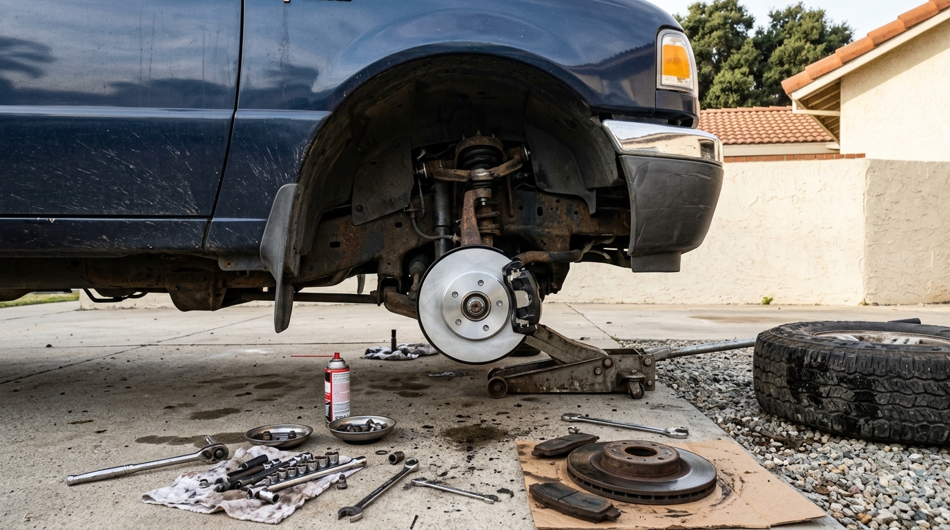 Front brake job — New rotor and caliper